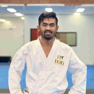 Fit Dojo Karate instructor Master Sushant showing posing