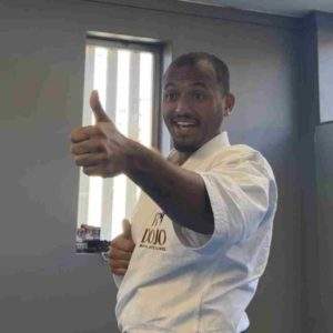 Sensei from FITDOJO Showing Thumbs up to students